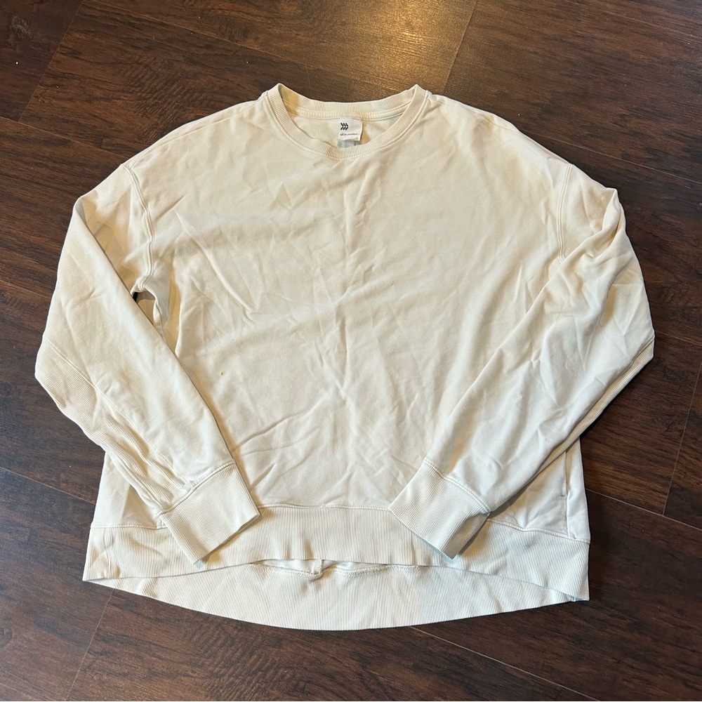 [All in Motion] Ivory Crewneck Long Sleeve - Picture 2 of 11